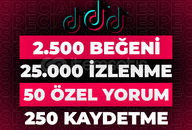 ⭐4x Tiktok Standart Paketi + 30 Gün Garanti