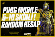 ⭐5-10 SKİN RANDOM HESAP PUBG MOBİLE⭐