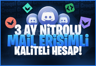 ⭐[2023] Discord 3 Ay Nitrolu 2X Boostlu Hesap⭐