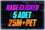 5 ADET 25M+ PET (RACE CLİCKER)