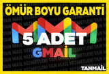 ⚡️5 ADET GMAİL TR ⭐Kalite-Hız-Güven