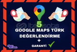 5 ADET GOOGLE YORUMU + GARANTİ + DESTEK