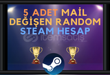 5 ADET RANDOM STEAM MAİL DEĞİŞEN HESAP 