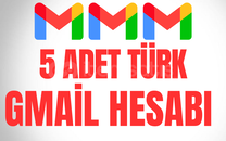 5 ADET TÜRK GMAİL HESABI [SAĞLAM HESAPLAR]