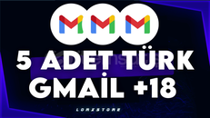 ⭐️5 ADET TÜRK GMAİL SMS ONAYSIZ +18⭐️