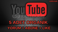 5 ADET YOUTUBE ABONE + YORUM  5 ADET YOUTUBE ABONE + YORUM