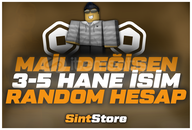 ✨3 - 5 Hane garanti Hesap ( kullanıcı adı )