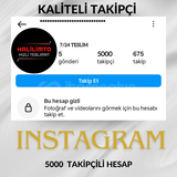 ⚡5 K INSTAGRAM HESAP 7/24 TESLİM⚡