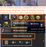 5 MADALYALI 17 LV 2023 SON AKTİFLİK Mafia Secre