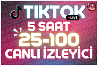 ⭐ 5 Saat 25-100 Tiktok Canlı İzleyici ⭐