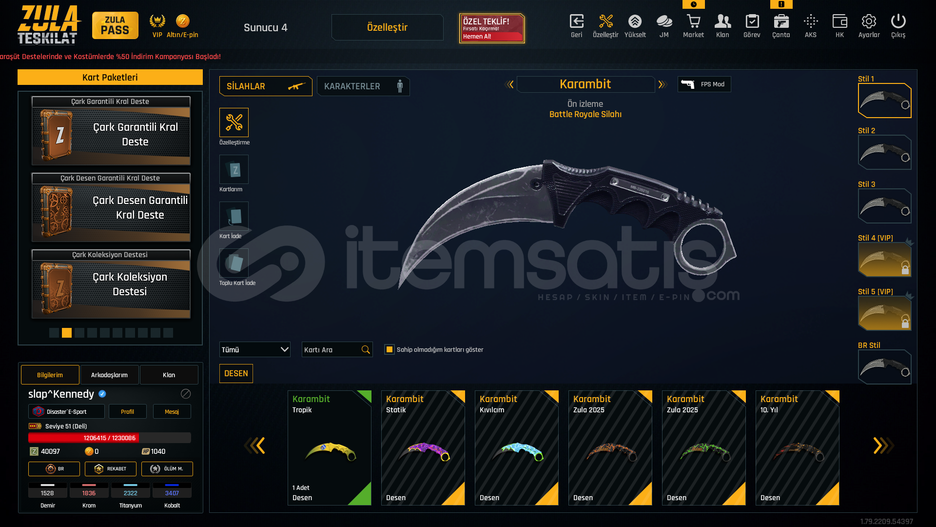 +5 Sınırsız Karambit +5 Sınırsız Karambit