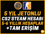 5 YIL JETONLU CS2 HESABI +TAM ERİŞİM