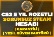 ⚡5 YIL ROZETLİ CS2☢️STEAM HESABI GARANTİ⚡