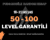 50-100 LEVEL GARANTİLİ HESAP -PUBGM RANDOM