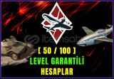 ⭐( 50-100 ) Lvl Hesaplar War Thunders