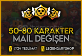 ⭐[50-90 Karakter Garanti Mail Değişen⭐