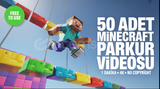 50 Adet 1 Dakikalık Minecraft Parkur VideoPaket1
