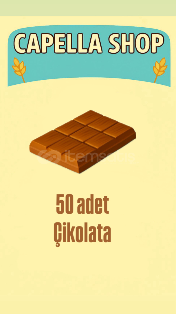 50 adet çikolata 50 adet çikolata