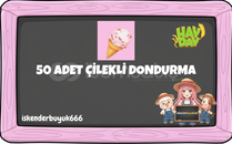 50 ADET ÇİLEKLİ DONDURMA HAYDAY