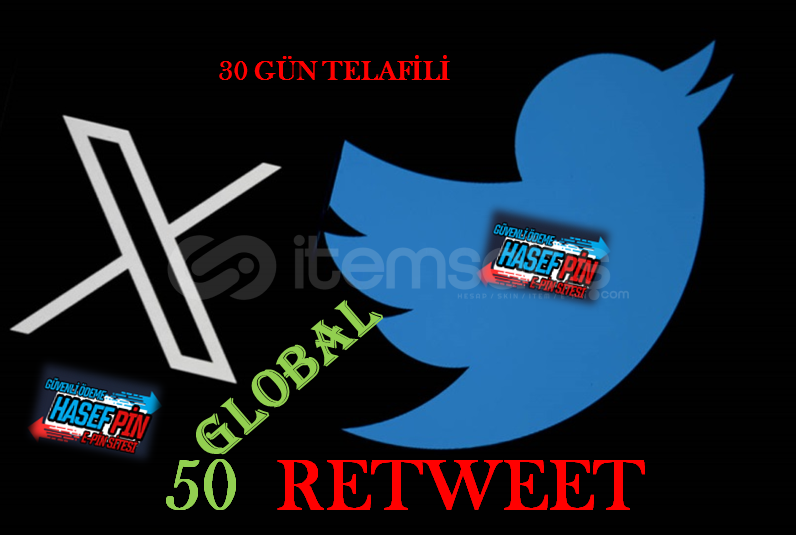 50 ADET GLOBAL RETWEET (30 GÜN TELAFİLİ) 50 ADET GLOBAL RETWEET (30 GÜN TELAFİLİ)