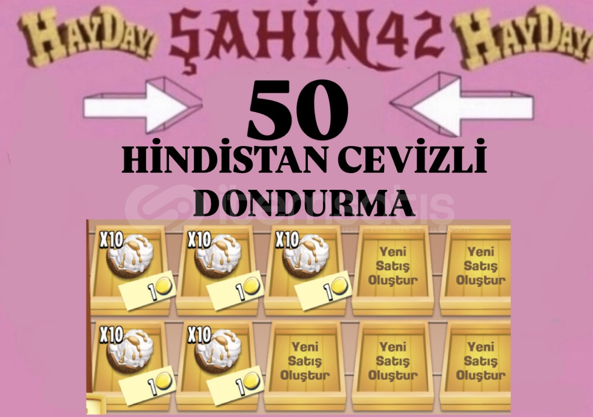 50 ADET HİNDİSTAN CEVİZLİ DONDURMA  50 ADET HİNDİSTAN CEVİZLİ DONDURMA