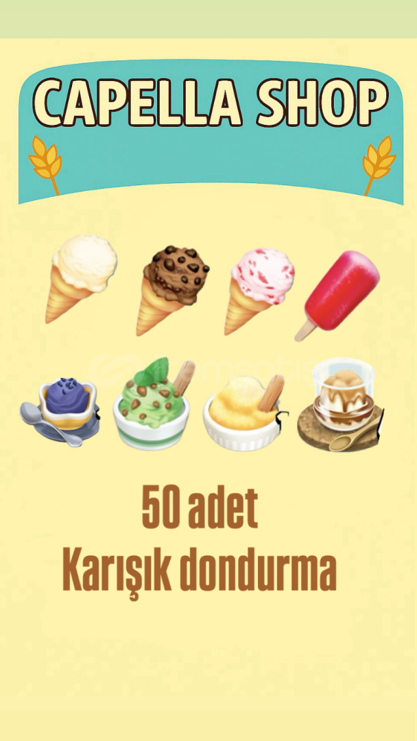 50 adet karışık dondurma  50 adet karışık dondurma