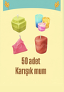 50 adet karışık mum