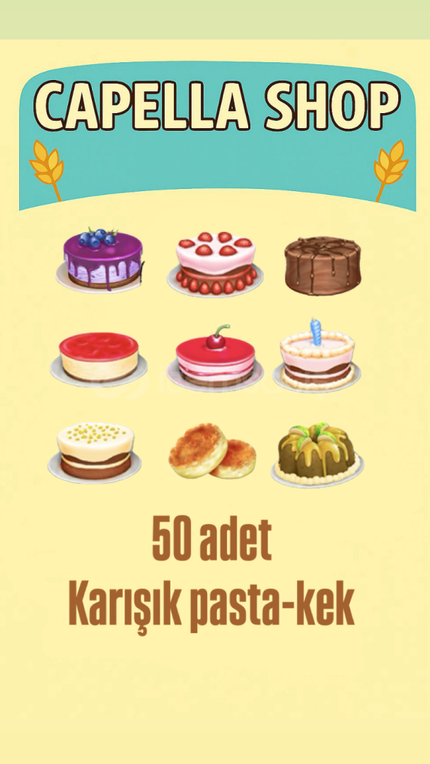 50 adet karışık pasta-kek 50 adet karışık pasta-kek