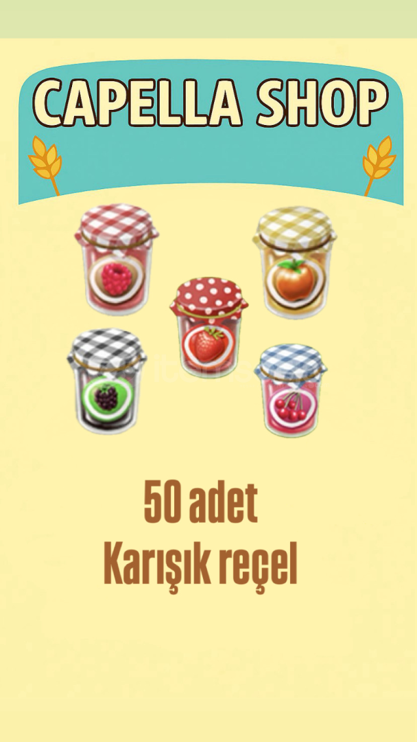 50 adet karışık reçel 50 adet karışık reçel