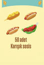 50 adet karışık sosis 50 adet karışık sosis