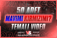 ✨ 50 Adet “Mavi mi Kırmızı mı?” Temalı YouTube