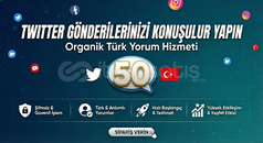 50 Adet Organik & Türk Twitter Yorum Hizmeti