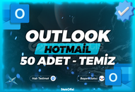 50 Adet Outlook / Hotmail E-Posta Hesabı
