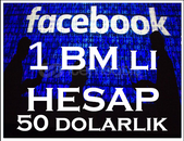 50 DOLAR 1 ADET BM Lİ FACEBOOK HESAP