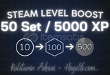 50 SET / 5000 XP - STEAM LEVEL BOOST