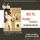 50 TL SİTENİN EN İYİ PUBG RANDOM HESAP İLANI