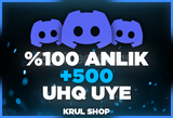 500 7/24 Discord Aktif Üye |Ultra Kalite ANLIK