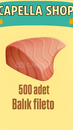 500 adet balık fileto