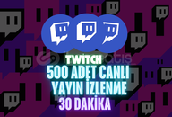 500 ADET CANLI YAYIN İZLEYİCİ (30 DAKİKA)