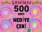 500 ADET HEDİYE ÇEKİ 