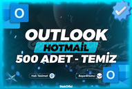500 Adet Outlook / Hotmail E-Posta Hesabı