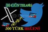 500 ADET PREMİUM TÜRK BEĞENİ (30 GÜN TELAFİLİ)