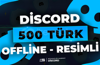 ⭐500 Discord Offline Türk Üye - RESİMLİ⭐