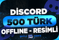⭐500 Discord Offline Türk Üye - RESİMLİ⭐