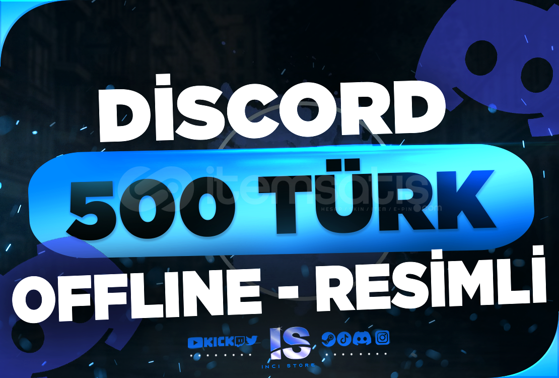 ⭐500 Discord Offline Türk Üye - RESİMLİ⭐ ⭐500 Discord Offline Türk Üye - RESİMLİ⭐
