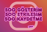 ⚡ 500 | ETKİLEŞİM KAYDETME GÖSTERİM