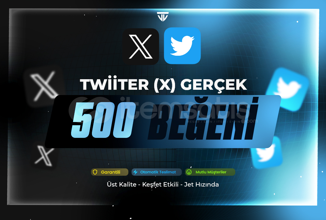 500 Gerçek Beğeni | Garanti | Twitter (X) 500 Gerçek Beğeni | Garanti | Twitter (X)