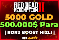 ⭐️5000 Gold + 500.000$ RDR2 Online Boost⭐️