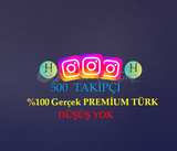 500 PREMİUM TÜRK TAKİPÇİ