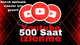 ⭐️ 500 saat izlenme Youtube